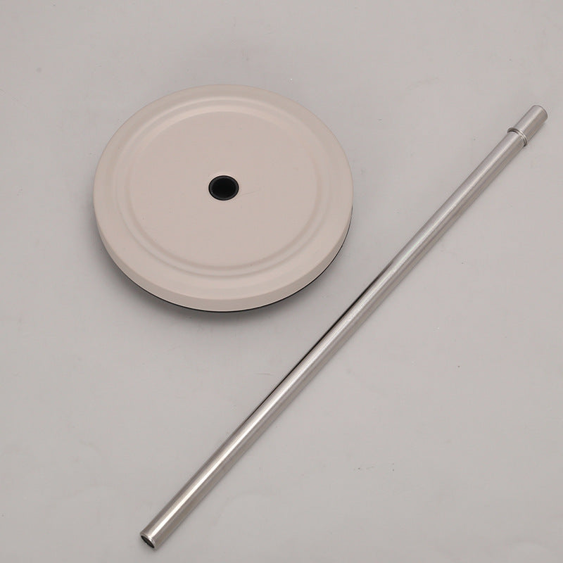 Creative Coffee Cup with Stainless Steel Straw Cup Insulation Cup